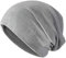 ZLYC Unisex Long Slouch Beanie Leicht Weich Jersey Mütze,Chiffon Dunkelgrau,Gr. Einheitsgröße