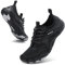 Sixspace Herren Damen Barfussschuhe Badeschuhe Atmungsaktiv Wasserschuhe Laufschuhe Traillaufschuhe Schnell Trocknend Strandschuhe Fitnessschuhe für Wassersport Outdoor Trekking,Schwarz 38 EU