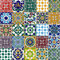 Cerames Orientalische Marokkanische Keramikfliesen Pazzo - dekorative Mosaikfliesen für das Badezimmer, die Küche, unter Treppen, Terrasse | Tunesische farbige Keramikfliesen 10x10 cm