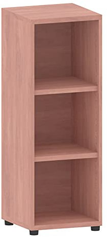Aktenregal Büroregal 3 Fächer á Ordnerhöhe B40xT40xH112cm versch. Farben | Ordnerregal Holz mit 2 Holzböden Standregal Aktenordnerregal Home-Office-Regal – eigne Fertigung (Buche)