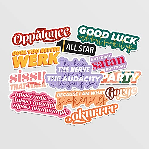 Drag Race Laptop Sticker Pack 2 - Drag Race Gifts - Drag Queen Stickers for Phones and Water Bottles