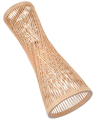 SOLUSTRE 1stk Kronleuchter Aus Bambus Bauernhaus Hängelampe Deckenschirm Aus Rattan Deckenlampe Dekor Geflochtene Deckenleuchte Rattan-pendelleuchte E27 Rattan-Lampe Neuer Chinesischer Stil