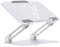 Laptop-Ständer, Aluminium Verstellbarer Computer Ständer Anti-Rutsch Laptop Riser Kompatibel mit 11 bis 17 Zoll Laptop, Silver Iron Man