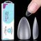 TOMICCA Amande Court Capsule Americaine Ongle-Pose Americaine Ongle,Capsules Ongles-Faux Ongles en Gel Couverture Complète-360 Pièces 15 Tailles