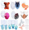 Allazone 3D Tierharz Formen Set, 9 Stück 3D Tierharz Resin Silikonform Gießform Meerjungfrau Silikon Harzform für Epoxidharz zur Herstellung von Dekoration, Basteln DIY
