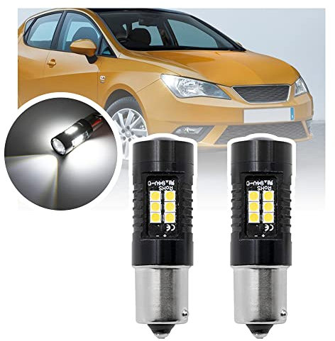 Nslumo P21W LED Drl Bombillas de luz diurna para Seat Ibiza 6J Seat Leon Seat Alhambra P21W Led Canbus Ba15s Luz diurna, Drl Luces de circulación diurna, P21W Led DLRs Faros delanteros