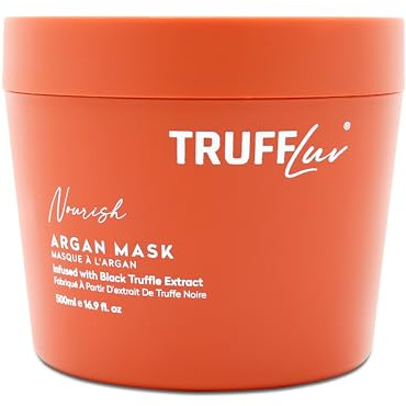 TruffLuv | Nourish Collection Argan Mask, Infused with Black Truffle Extract, Revitalizing & Restoring Hair Mask, Deeply Conditions & Repairs Dry Damaged Hair, Paraben Free, Sulfate Free, 500 ml