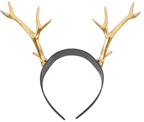 FOMIYES Animal Headbands Gold Headpiece Gold Headband Roleplay Costume Christmas Reindeer Headband Cosplay Horns Antlers Holiday Antler Head Headgear Head Button Miss Christmas Deer Hair