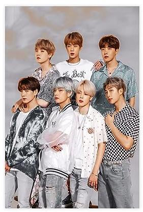 K-Pop BTS Smudge-Poster, Leinwand, Poster, Wandkunst, Dekordruck, Bild, Gemälde für Wohnzimmer, Schlafzimmer, Dekoration, 30 x 45 cm