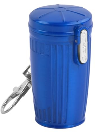 Tibapla Zigaretten Taschenascher, Metall-Aschenbecher mit Schlüsselring Kreative Mini Mobiler Aschenbecher mit Deckel für Unterwegs Reisen Wandern Freien Camping Angeln (Blau)