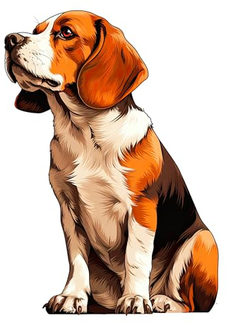 GRAZDesign Wandtattoo Hund Beagle für Wohnzimmer, Schlafzimmer, Flur, Wandaufkleber Wandsticker selbstklebend - 57x40cm