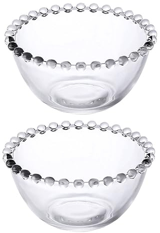 Zerodeko Élégant Bol À Flocons Davoine En Verre - Idéal Pour Les Desserts Les Salades Et Les Présentations De Fruits