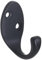 RICOO Garderobenhaken, Wandhaken Schwarz, Kleiderhaken Wand, MH014-B1, Garderobenleiste, 1 Stück, Wandgarderobe, Metall, Garderobenhaken Vintage, Hakenleiste Garderobe, Jackenhalter Wand