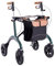 Saljol Carbon Rollator, 5,6 kg Leichtgewichtrollator mit Sitz, Tasche, faltbare Outdoor-Gehhilfe, Sitzhöhe 62 cm, Grün
