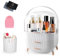 UCAMP Organisateur Maquillage avec porte-pinceaux-Boîte de Rangement de Maquillage 3 niveaux avec poignées et couvercle transparent,Boîte Rangement Maquillage étanche et anti-poussière