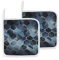 Blue Hexagons and Diamonds Topflappen, Set mit 2 hitzebeständigen Topflappen mit Aufhängeschlaufe, wasserdicht, langlebig, für Mikrowelle, Grillen, Kochen, Backen, 20,3 x 20,3 cm