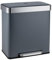 SVITA LT2X30 Mülleimer 60 Liter Treteimer Tretmülleimer Abfalleimer 2 Fächer je 30 Liter freistehend mit Deckel Softclose-Deckel inkl. Inneneimer Grau
