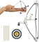 Runzkzy Mini Bogenschießen Bogen Set Mini Compound Bögen für Erwachsene Mini Bögen für Ziel Praxis Freizeit Erholung Hinterhof Bogenschießen Mini Bogen und Pfeil Schießen (Paket A)