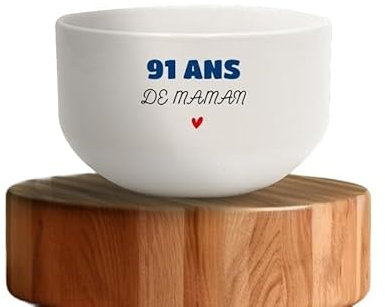 CADEAUX.COM - Bol Super Maman 91 Ans Personnalisé - Message Personnalisable - Cadeau Anniversaire Maman - Cadeau 91 ans - Cadeau Femme Fete des Meres