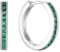 Starchenie Creolen Ohrringe 925 Silber mit Grüner Zirkonia für Damen Huggie Ohrhänger Hypoallergen Schmuck Geschenk