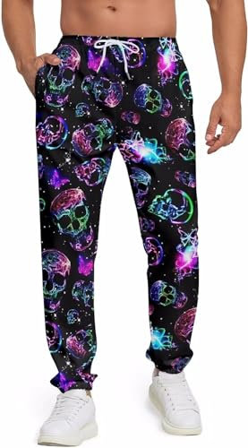 fifbird Herrenhose, legere Sweathose, weiche Jogginghose, atmungsaktive Laufhose, Sporthose für Workout, Fitness, Größe M, Neon-s1, 36-41