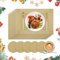 Homcomodar Gold Placemats and Coasters Set of 6 PVC Table Mats Christmas Place Mats for Dining Table Heat Resist Placemats Indoor Outdoor for Dining Kitchen(30x45cm)