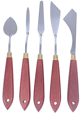 SEWACC 1Satz Teiliges Ölmalerei Spachtel mit Holzgriff Farbspachtel und Malwerkzeuge für Künstler und Maler Auftragen von Ölfarben