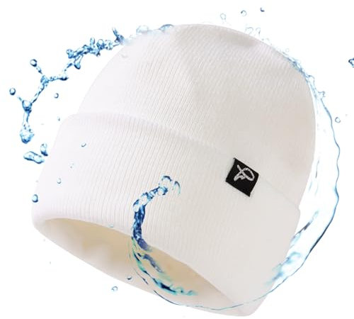 TOP-EX Windstopper - Bonnet d'Hiver Imperméable et Coupe-Vent - Tricoté Chaud Doublé en Polaire - Respirant pour Course et Ski - Protection Contre la Pluie - Homme et Femme