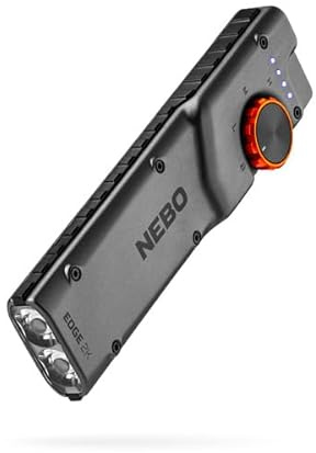 NEBO Edge 2K Pocket Light | 2000 Lumens, 5 Light Modes, Tactical LED Flashlight with Powerful Defensive Strobe, Rechargeable Design for EDC, Water & Impact Resistant, Includes USB Charging Cable