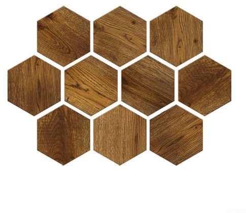 Adesivi da parete esagonali in PVC per cucina e bagno, piastrelle decorative impermeabili e antiscivolo (stile D)
