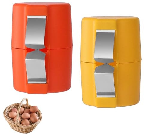 2PCS Egg Shell Opener & Separator - Portable Egg Cracking Tool for Home & Dorm Kitchen