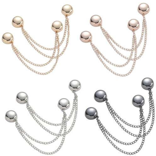 GXGM Magnetische Kleidungsclips,Multifunktionale Magnetische Kleider-Clips,Hijab-Magnete Mit Kette,Super Magnetisch,Fest und Nicht Abfallend,Geeignet für Kleidung,Schals, 8 Stück