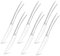 Joyfair Steak Knives Set of 6, Stainless Steel Serrated Steak Knife Set, Sharp Dinner Table Utensils with Ergonomic Handle Ideal for Cutting Chicken/Fruit/Bread, Rust Free & Easy Clean, 23cm