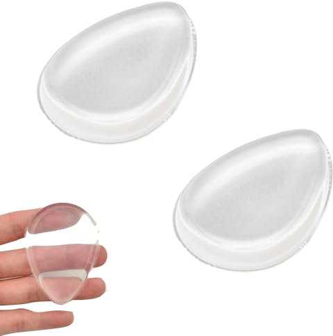 Lot de 2 éponges de maquillage en silicone, lavables, en forme de goutte, pour fond de teint cosmétique et liquide ou applicateur correcteur