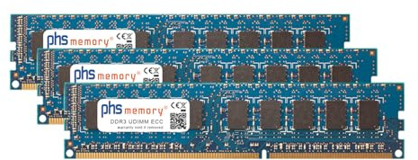PHS-memory 24GB (3x8GB) Kit RAM Speicher kompatibel mit Dell PowerEdge T410 DDR3 UDIMM ECC 1333MHz PC3-10600E