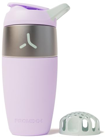 Promixx Pursuit Shaker Acier Inoxydable - 760ml Mélangeur Protéines Métal Léger avec Snap-Fit pour Shakes Lisses - Étanche Anti-Odeurs pour Fitness - Lilas