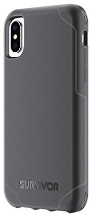 Griffin Survivor Strong Case Cover for iPhone X/XS- Black/Deep Grey - TA43986