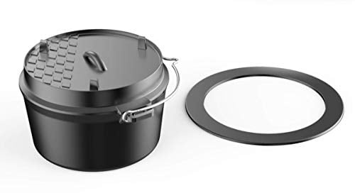 tepro Grillzubehör Guss-Dutch-Oven-Einleger, Rost-in-Rost System rund 57 cm Ø Schwarz