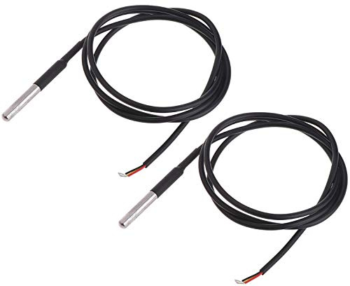 2pcs DS18B20 Waterproof Digital Temperature Sensor Probe NTC Thermistor Thermal