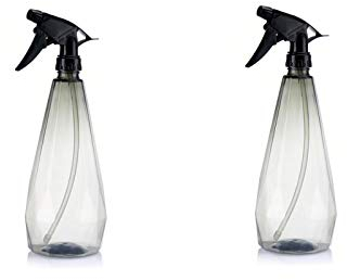 HUIKJI Lot de 2 vaporisateurs en plastique - 1 L - Rechargeable - Avec mode brume et flux - Pour nettoyer les plantes, l'aromathérapie et les cheveux