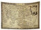 YONGFOTO 150x100cm Vintage Map Tapisserie, Weltkarte Alte Antike Westliche See-Navigation Historischer Atlas Wandbehang Tapisserie für Wohnheimdeko Sofa Bettüberwurf Decke