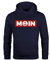 Neverless® Hoodie Herren Moin norddeutsch Morgen Anker Kapuzen-Pullover Print Männer Fashion Streetstyle Navy S
