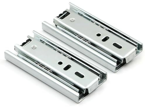 WAOUY Kugelführung Vollauszug 100 160 Mm Schubladenführungen Vollauszug Teleskopschienen Schwerlast Schubladenauszug Schwerlast Breite 45mm 45kg 2 Stück (Size : 160mm/6inch)