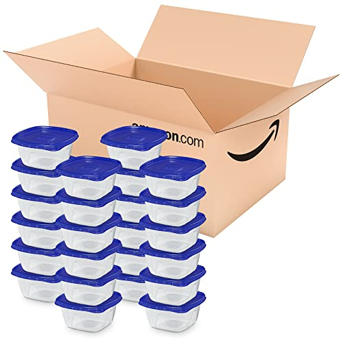 Ziploc Food Storage Meal Prep Containers Reusable for Kitchen Organization, Smart Snap Technology, Dishwasher Safe, Deep Square, 24 Count