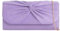 Leah Ward Women's Wedding Clutch Bag Large Bow Soft Handbags Evening Purse (Lavender)