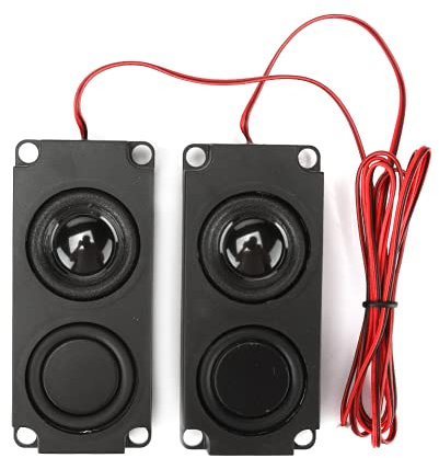 Goshyda 8Ω 5W Magnetic Speaker, Portable Heavy Bass Audio Cavity 40mm Internal Magnet Dual Speakers, DIY Mini Loudspeaker for LCD TV Monitor