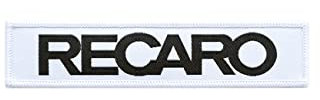 RECARO Patch Originals | 2er Set | 110 x 25mm |Zum Aufnähen oder Aufbügeln | Hochwertiges Patches Set zur individuellen Gestaltung (White)