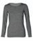 Crazy Fashion Long Sleeve Plain Tshirts for Women UK Round Scoop Neck Stretchy Formal Casual Basic Slim Fit Jersy Ladies Tee Top Plus Size 8-22 Charcoal