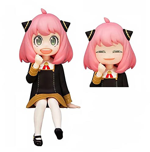 XESAGSNV PY×Family Figur aus der Familie Anya Schmieden mit zwei Köpfen, die für Animationsliebhaber frei geändert werden können (Setz dich.)