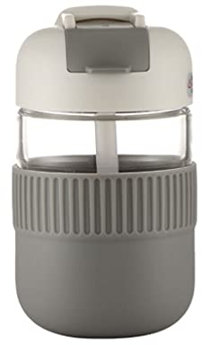 ANIIC Gourde 350 ml bouteille d'eau de sport de sport mignonne girl d'eau avec une tasse de paille bouteille d'extérieur for une pichet d'eau Bouilloire femelle Bouteille(D-Gray)